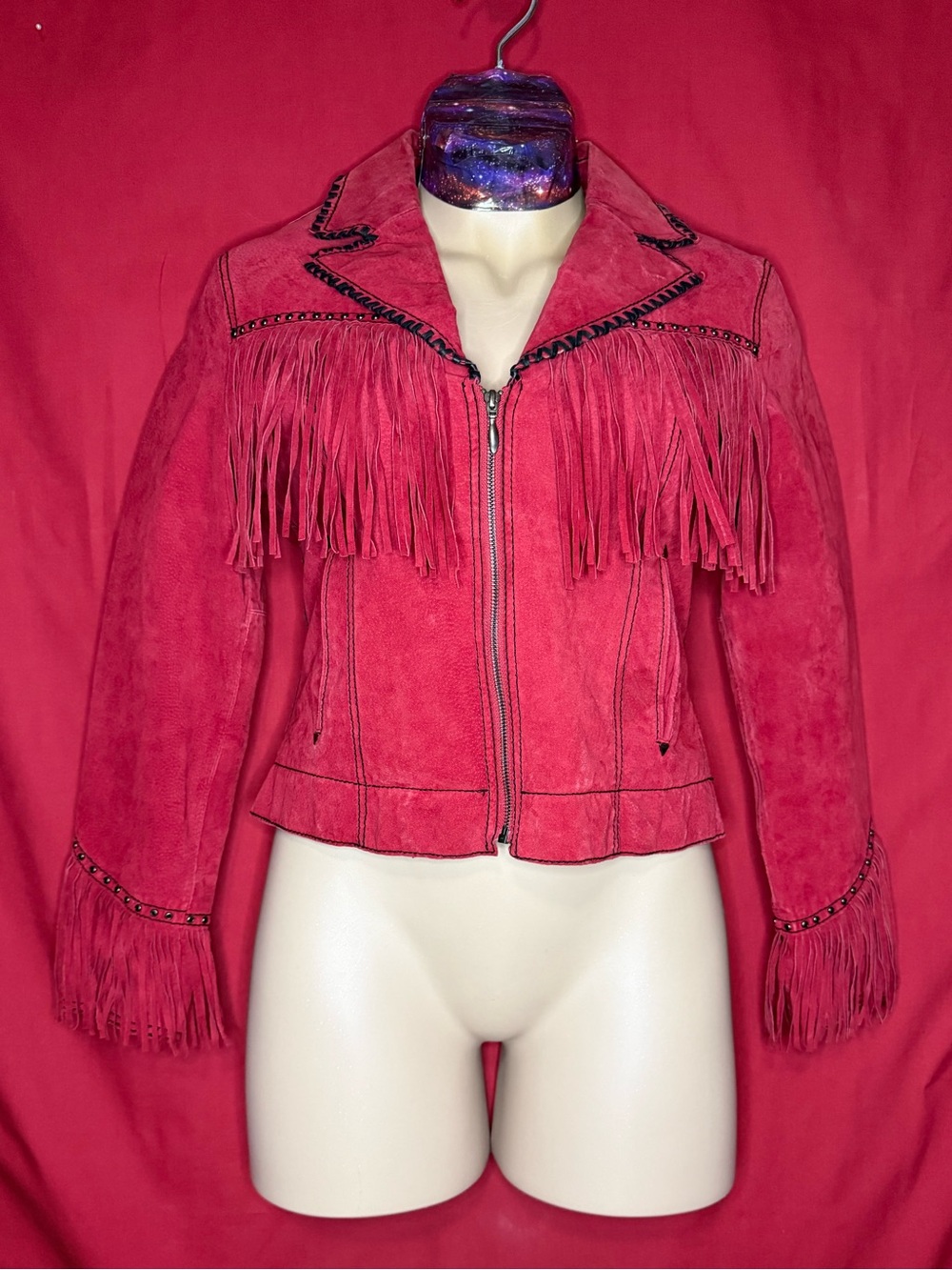 Women’s Red Suede Fringe Jacket - Brand: Cripple Creek